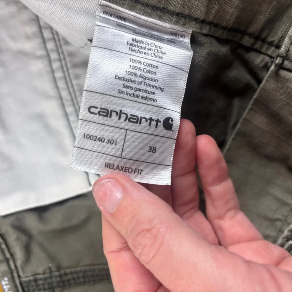CARHARTT Men’s Relaxed Fit Army Green Shorts size: 38